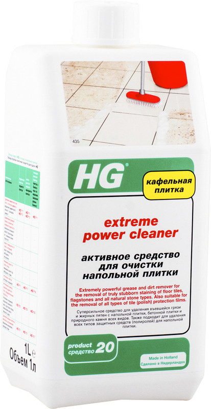 Засіб HG для видалення стійких забруднень з плитки, 1 л